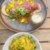 Karma en bloemkool steak  at Rooftop Bar Mauve in Tilburg