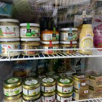 tofu pates, hummus at Pol'za Prirody in Samara