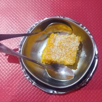 Delicious samolina dessert 😋 at Restaurant Gandhi in Mont-de-marsan
