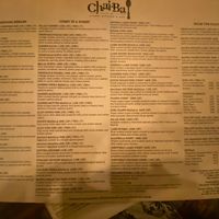 Menu at Chai'Ba in Seminyak