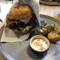 ”Fish” burger, sooo good at Vibes by Vöner in Helsinki