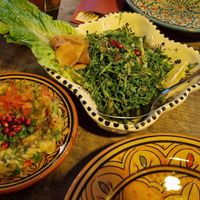 Batteresh and tabbouleh at Fattoush in Ghent