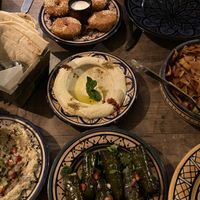Selection of dishes  at Fattoush in Ghent