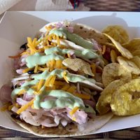 Black Bean Tacos with plantain chips   at Walt Disney World - Spyglass Grill in Lake Buena Vista