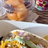 Black Bean Tacos with fresh fruit   at Walt Disney World - Spyglass Grill in Lake Buena Vista
