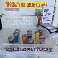Free sprinkle bar at The Ice Cream Store in Rehoboth Beach