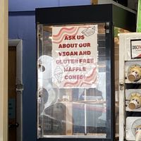I didn’t inquire, but I saw the sign about vegan cones.  at The Ice Cream Store in Rehoboth Beach