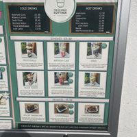 Menu  at The Ice Cream Cottage in Tewkesbury