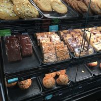 Bakery grab-n-go with labeled vegan items at Saint Peter Food Co-op and Deli in St Peter