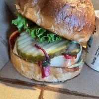 Garden Burger (celery patty)  at Eden Jaxx in Copenhagen