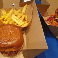 Burgers and Fries at Eden Jaxx in Copenhagen