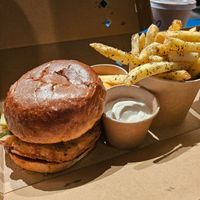 Eden Jaxx BBQ fried chicken sandwich at Eden Jaxx in Copenhagen