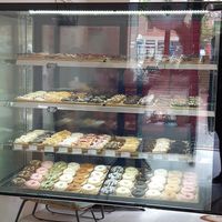 Part of the choice of donuts at Royal Donuts in Kiel