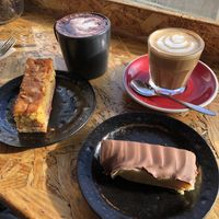 sunny spot in the window  at Port Espresso in Brixham