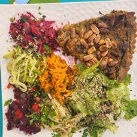 Peanut pie with raw vegetables at 1001 Saveurs Sauvages in Ajaccio