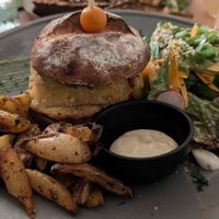 The Tofu based burger at 1001 Saveurs Sauvages in Ajaccio