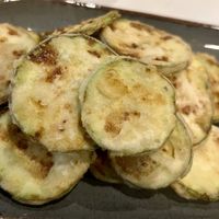 Fried courgette   at Basilikos Restaurant in Skiathos