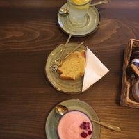 Vegan orange cake at Café Cakes in Dusseldorf