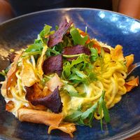 Vegan spaghetti avocado 🌱😋 tastes like carbonara at Tomasa in Berlin