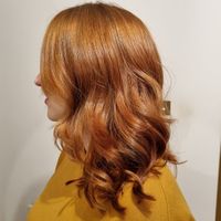 Copper toned balayage 26/11/21 at Salon Zero in Glasgow