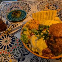 Kofta plate and namura, plus tea at BESH in Berlin