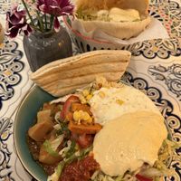 Besh bowl and a falafel   at BESH in Berlin