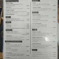 English menu at Bar do Bruno in Baleal