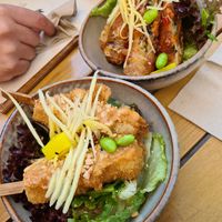 Crispy tofu sticks and spring rolls at To1980 Vegan in Dusseldorf