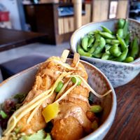 Tifu sticks and edamame at To1980 Vegan in Dusseldorf