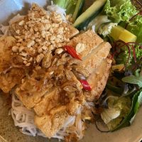 Hu Tieu Chay - this was the best food we ate there but more fusion with pickled daikon, rocket and limited use of herbs   at To1980 Vegan in Dusseldorf
