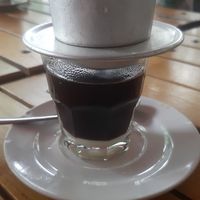 Coffee with condensed milk at To1980 Vegan in Dusseldorf