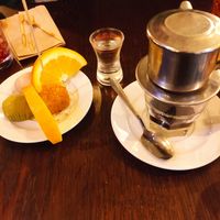 Mochi, coffee and rice liquor at To1980 Vegan in Dusseldorf