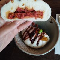 BunBao (steamed yeast dumpling with vegan filling) at To1980 Vegan in Dusseldorf