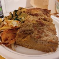 Broccoli lasagna with fennel and tempeh vegetables. at Jaa Nu' Rosticceria Vegana in Genoa