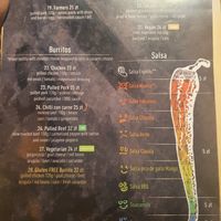 Menu at Tako in Gdynia
