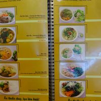 Noodle menu at Loving Hut - Âu Cơ in Hanoi