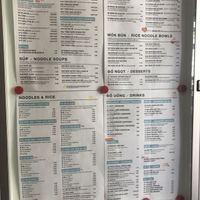 Menu at An Banh Mi in Dusseldorf