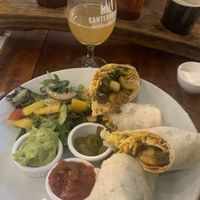 I went for the Vegan Fajitas! Generous portion size and super tasty with a side of vegan Mayo ! Fyi there are no longer vegan tacos - but the vegan fajitas are perfect !   at The Foundry Brew Pub in Canterbury