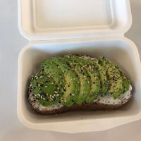 Avocado toast- bread is amazing! at Bloom in Logan