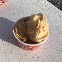 Passionfruit and salted caramel  at Gelataria Puzzle in Caldas Da Rainha