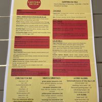 Menu  at Cafeteira da Vila in Vila Do Conde