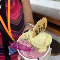 Pistachio and berry  at La IBI in A Coruna