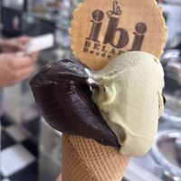 Chocolate and pistachio  at La IBI in A Coruna