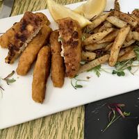 fish and chips at Naked in San Luis Potosi