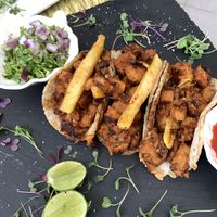 pastor tacos  at Naked in San Luis Potosi
