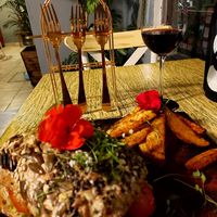 Chicken ciabatta burger at Naked in San Luis Potosi