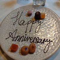 Dessert plate at Pied a Terre in London