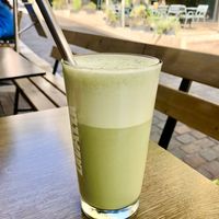 Matcha oat latte  at Woo in 