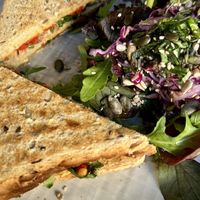 Full club with salad  at Woo in 