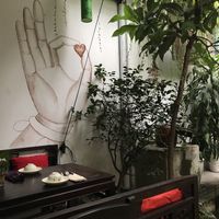 Near the pond  at Shamballa Vegetarian Restaurant Lounge & Cafe in Ho Chi Minh City